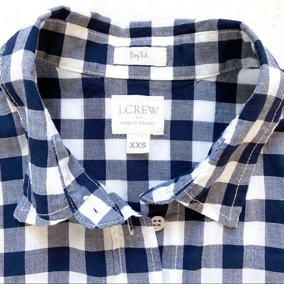 J. crew boy fit buffalo checkered button up top - Picture 2 of 7